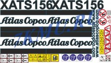 Комплект наклеек для компрессора Атлас Copco Xats156 